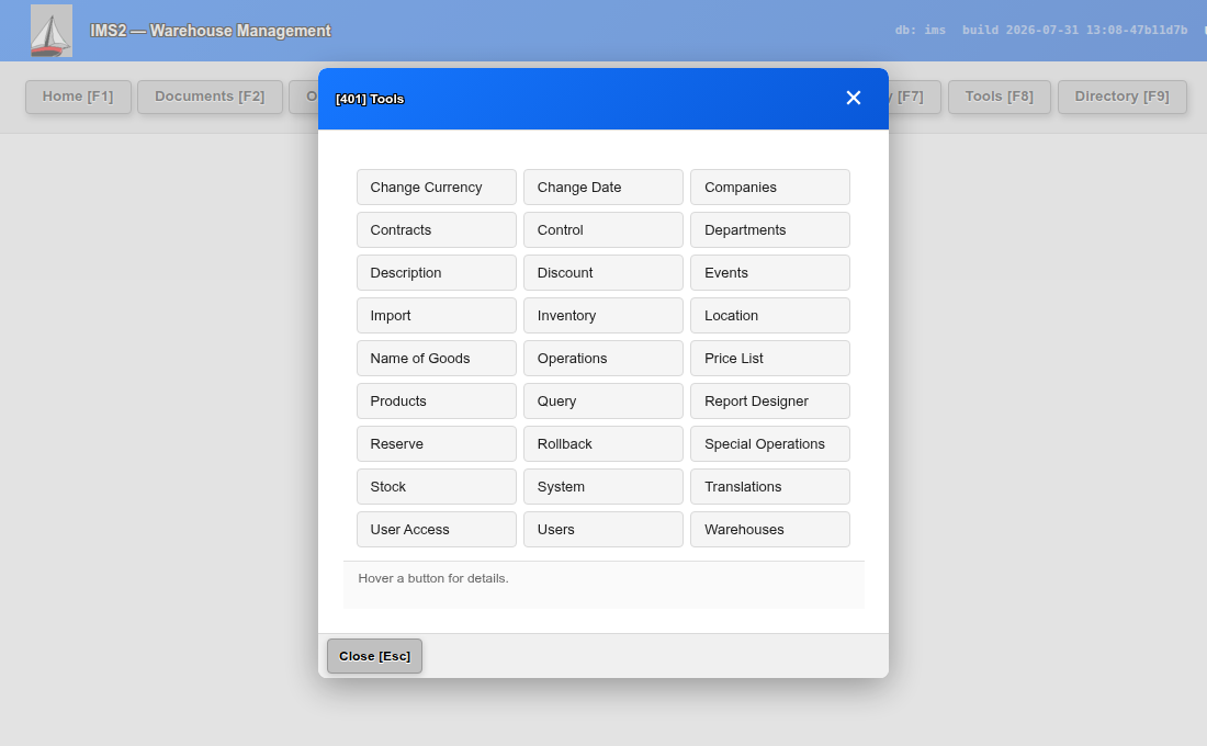 Tools panel